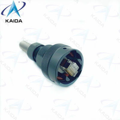 Connecteurs circulaires RJ45 USB Connecteur de port réseau à coque en ressort Noir anodisé