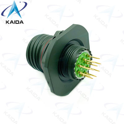 10 broches mâles Réceptacle de noix de confiture pour MIL-DTL-38999 Série III. D38999/24WC98PCN.PCB type.Olive vert Cadmium