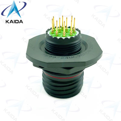 10 broches mâles Réceptacle de noix de confiture pour MIL-DTL-38999 Série III. D38999/24WC98PCN.PCB type.Olive vert Cadmium