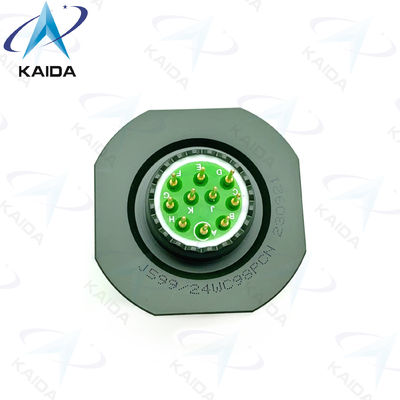 10 broches mâles Réceptacle de noix de confiture pour MIL-DTL-38999 Série III. D38999/24WC98PCN.PCB type.Olive vert Cadmium