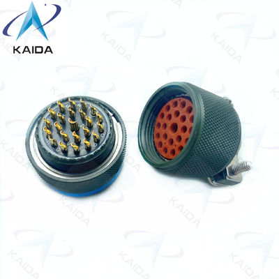 Plug droit MIL-DTL-26482 série I avec accessoire de pinceau de câble MS3116F16-23S Cadmium vert d'olive 23 broches femelles