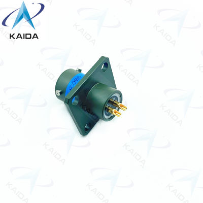 Noix d'accouplement en alliage d'aluminium MIL-DTL-26482 Série I Connecteur miniature MS3112E08-02PNB Cadmium vert d'olive
