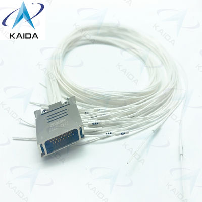 J14F-27TJ Connecteur de prise plaqué or avec fil de 60 cm 3A Termination de soudure et contacts féminins