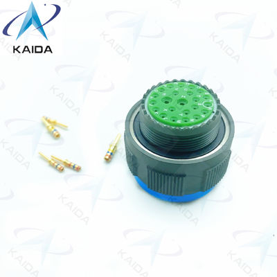 500V Cadmium vert d'olive MIL-DTL-38999 série 3 Crimp contacts en or 23 broches mâles série D38999/26WE99PN.8D