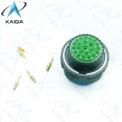 500V Cadmium vert d'olive MIL-DTL-38999 série 3 Crimp contacts en or 23 broches mâles série D38999/26WE99PN.8D