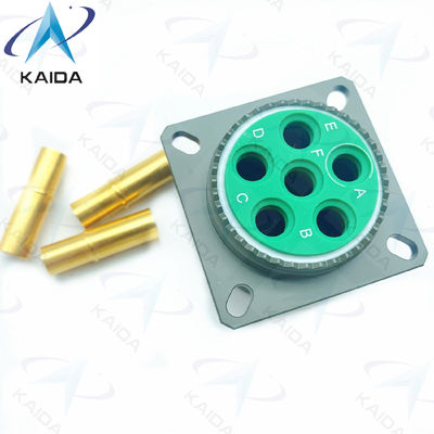 Connecteur de réceptacle en alliage de cuivre 6 contacts Finition dorée MIL-DTL-38999 série 3.D38999/20WH06SA.8D série