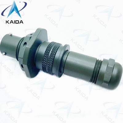 Connecteur miniature en alliage d'aluminium avec 4 contacts de soudure, finition au cadmium vert olive MS3114M8-4SN