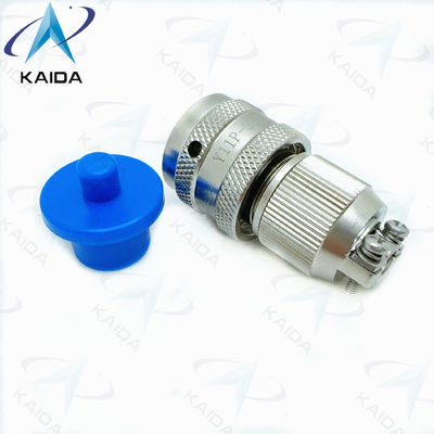 Connecteur électrique circulaire en aluminium série Y11P avec finition en nickel sans électro / pinceau de soulagement de la contrainte Y11P-0804TK2