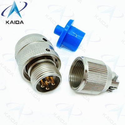 Connecteur électrique circulaire en aluminium série Y11P avec finition en nickel sans électro / pinceau de soulagement de la contrainte Y11P-0804TK2