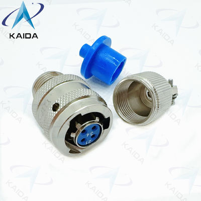 Connecteur électrique circulaire en aluminium série Y11P avec finition en nickel sans électro / pinceau de soulagement de la contrainte Y11P-0804TK2