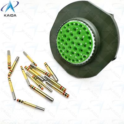 Type de contact de crimp MIL-DTL-38999 Série I Pour les applications de tension nominale de 500V JY27468T25B43SN Réceptacle de noix de confiture de cadmium vert d'olive