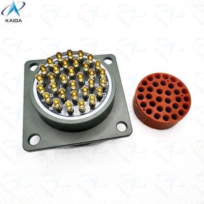 500V MIL-DTL-26482 Série I Connecteur de coque en alliage d'aluminium Durable pour le réceptacle de flange carrée industriel MS3112E18-32PN