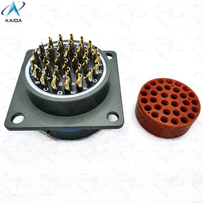500V MIL-DTL-26482 Série I Connecteur de coque en alliage d'aluminium Durable pour le réceptacle de flange carrée industriel MS3112E18-32PN