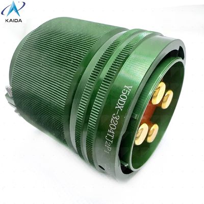 4 contacts prise avec pinceau droit arrière coque résiste à des conditions extrêmes de -55C à 125C connecteur à courant élevé Y50DX-3204TJ2P1 zinc plating