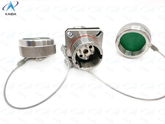 Connecteurs à fibre optique suspendue sécurisée avec terminaison de soudure et réceptacle hermétique monté en J599A8 20KC04C1N-S.