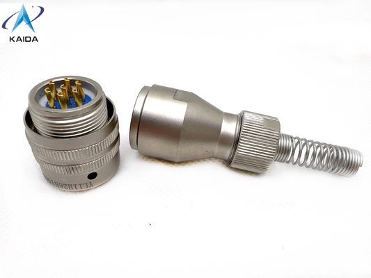 Connecteur électrique circulaire de type de contact de soudure de qualité industrielle pour les connexions stables et les connexions.Plugne aéronautique 7 Connecteur circulaire de base YL11H26N1007K21