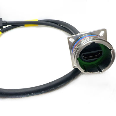 YW3 20E06S-K Stainless Steel Passivated HDMI Connector for Professional Applications.D38999 Series with HDMI.High Definition Multimedia Interface