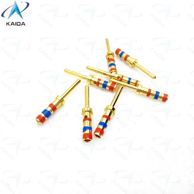 D38999 Série Contact d'alliage de cuivre avec placage or Répondre aux exigences du client.M39029/58-363.20# Contact de broche.Bandes de couleur avec orange - bleu - orange