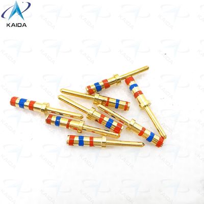 D38999 Série Contact d'alliage de cuivre avec placage or Répondre aux exigences du client.M39029/58-363.20# Contact de broche.Bandes de couleur avec orange - bleu - orange
