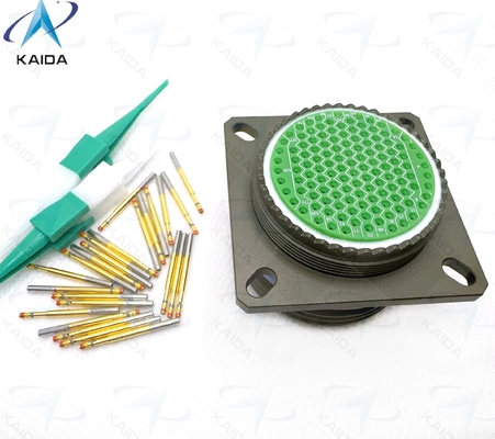 Rating de tension de 500V MIL-DTL-38999 Série III Finition de contact en or pour les performances.Couche composite Cadmium vert olivier.D38999/20MJJ35SN 128 broches femelles