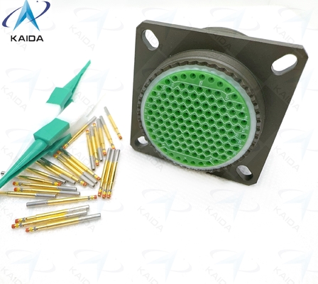 Rating de tension de 500V MIL-DTL-38999 Série III Finition de contact en or pour les performances.Couche composite Cadmium vert olivier.D38999/20MJJ35SN 128 broches femelles