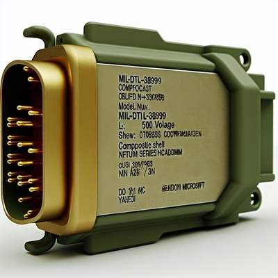Rating de tension de 500V MIL-DTL-38999 Série III Finition de contact en or pour les performances.Couche composite Cadmium vert olivier.D38999/20MJJ35SN 128 broches femelles