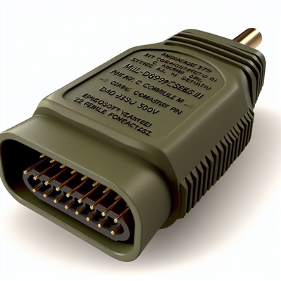 Rating de tension de 500V MIL-DTL-38999 Série III Finition de contact en or pour les performances.Couche composite Cadmium vert olivier.D38999/20MJJ35SN 128 broches femelles