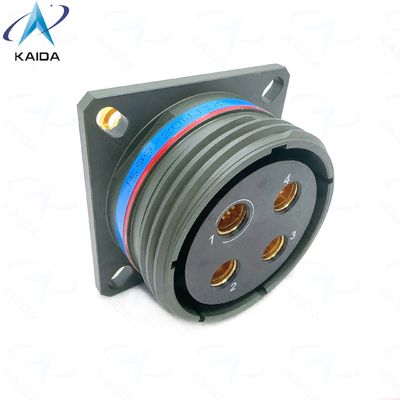 Endurance 500 cycles Cadmium vert d'olive pour des performances durables.Receptacle de pottage époxy sur mesure de la série D38999.D38999/20WJ14SN-H