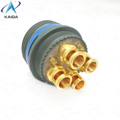 Connecteur Olive Green Cadmium à 6 contacts pour une durabilité et une fiabilité exceptionnelles.  Moulage époxy série D38999. D38999/26WJ28SB-H. Contacts d'alimentation à souder