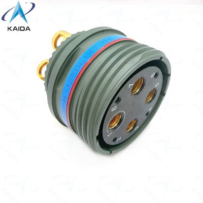 Connecteur Olive Green Cadmium à 6 contacts pour une durabilité et une fiabilité exceptionnelles.  Moulage époxy série D38999. D38999/26WJ28SB-H. Contacts d'alimentation à souder