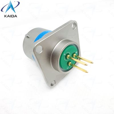 Réceptacle à bride carrée MIL-DTL-38999 Série Ⅰ avec contacts en alliage de cuivre pour applications industrielles. MS27505E13F03SCA。Réceptacle à bride carrée avec contacts PCB