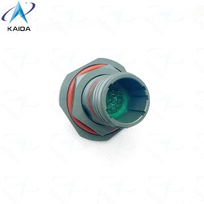 Connecteur de 5 A, série MIL-DTL-38999 Ⅲ, réceptacle à écrou de blocage pour applications industrielles et aérospatiales. Cadmium vert olive. TV07WCI11-35PA