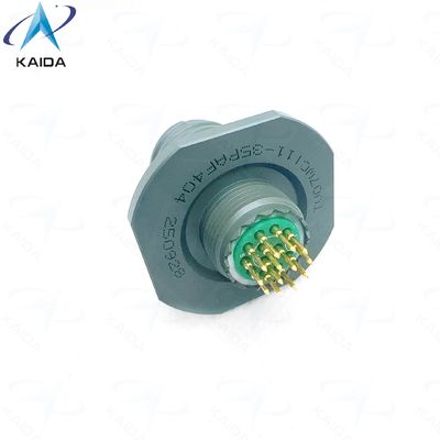 Connecteur de 5 A, série MIL-DTL-38999 Ⅲ, réceptacle à écrou de blocage pour applications industrielles et aérospatiales. Cadmium vert olive. TV07WCI11-35PA
