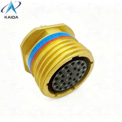 Connecteur MIL DTL 38999 série III passivé en bronze.TV01.D38999/21TE26SN.Insérer une disposition de 17 à 26,26 broches femelles.