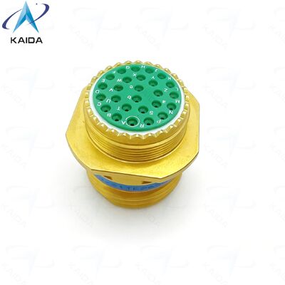 Connecteur MIL DTL 38999 série III passivé en bronze.TV01.D38999/21TE26SN.Insérer une disposition de 17 à 26,26 broches femelles.