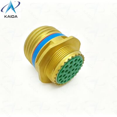 Connecteur MIL DTL 38999 série III passivé en bronze.TV01.D38999/21TE26SN.Insérer une disposition de 17 à 26,26 broches femelles.