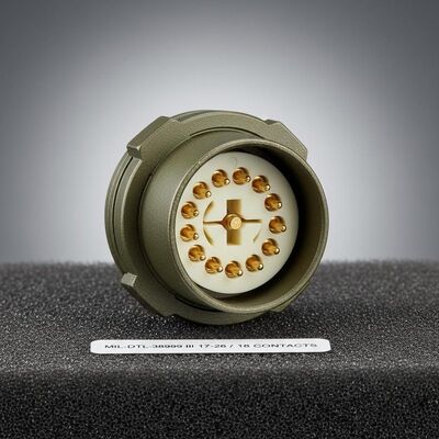 18 Nombre de contacts MIL-DTL-38999 Série III Connecteur circulaire Offrant un arrangement d'insertion 17-26 pour des connexions sécurisées