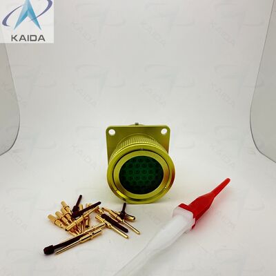 Connecteur d'accouplement à la baïonnette de type ZH23-32/27B-1-B.ZH23-32/27B-1-B.Aluminium avec revêtement jaune anodisé