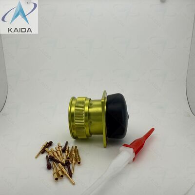 Connecteur d'accouplement à la baïonnette de type ZH23-32/27B-1-B.ZH23-32/27B-1-B.Aluminium avec revêtement jaune anodisé