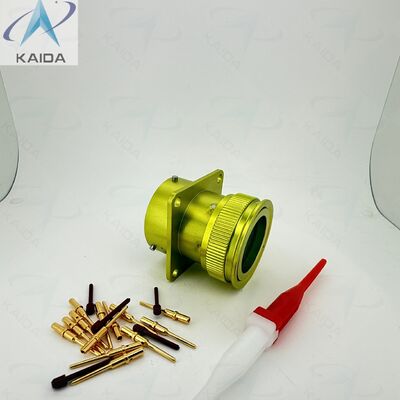 Connecteur d'accouplement à la baïonnette de type ZH23-32/27B-1-B.ZH23-32/27B-1-B.Aluminium avec revêtement jaune anodisé