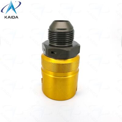 Les connecteurs de fluide à baïonnette à pression de rupture de 2 MPa sont fabriqués à partir d'un alliage d'aluminium anodisé dur.KK10-T-Y-A01 Alternative au connecteur de refroidissement par liquide Jonhon TSA-10T02YALJM.